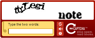 Screenshot of a Captcha