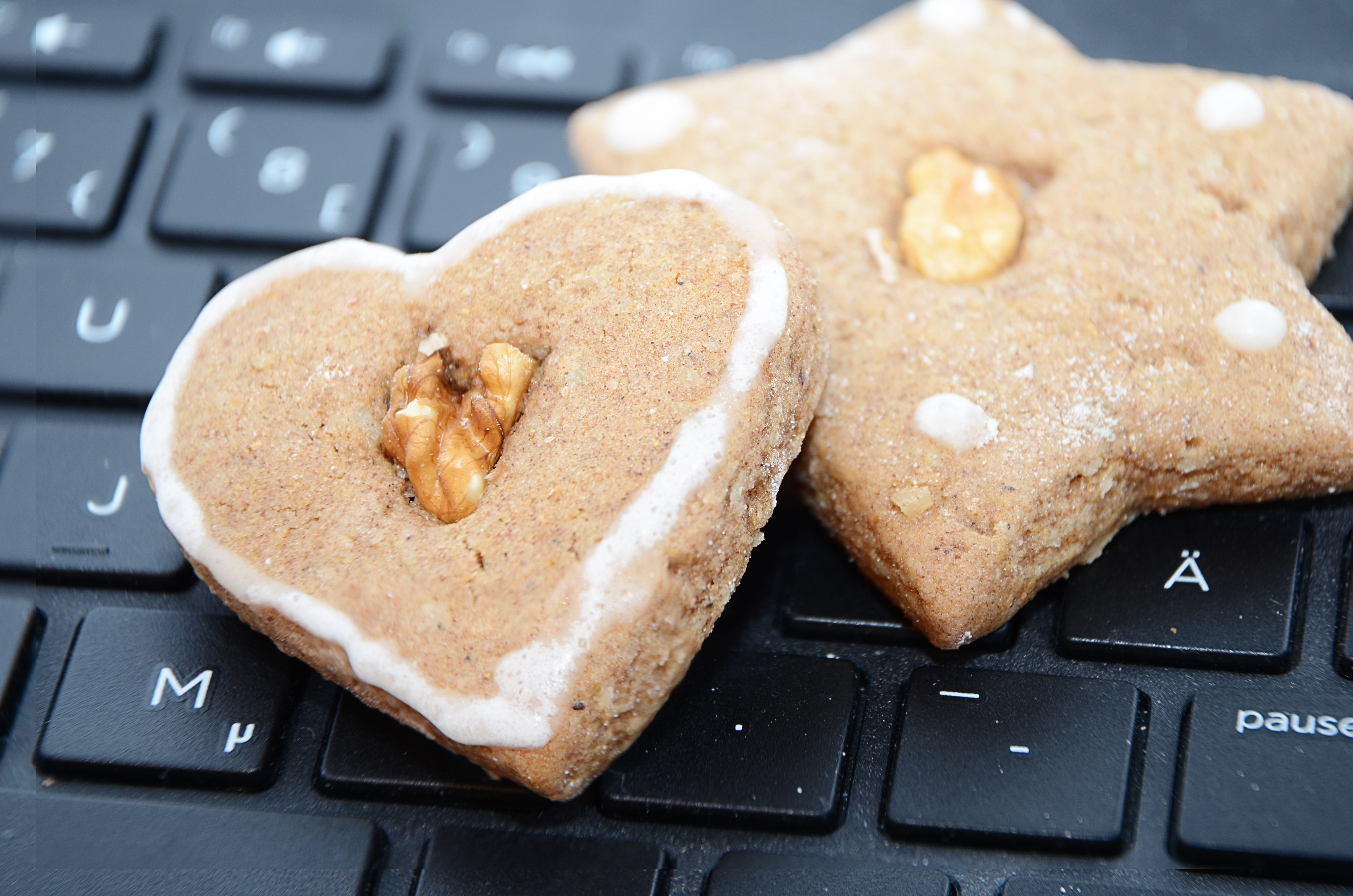 Cookies on a computer keyboard